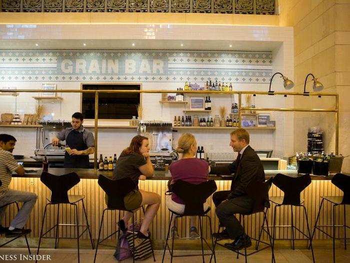 The Grain Bar starts off the day by serving granola food items and serves alcohol after 4 p.m.