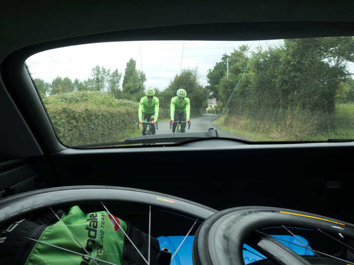 Sometimes we stopped for nature breaks and so that the riders could make minor adjustments to their bikes. As such, we sometimes had to go ahead of the riders, or hang back, depending on the traffic and roads.