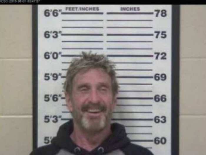 In August, McAfee was arrested on charges of DUI and handgun possession. In a Facebook post, he admitted to driving under the influence of Xanax but blamed his doctor for not specifying that driving while under the influence of the drug could be dangerous.