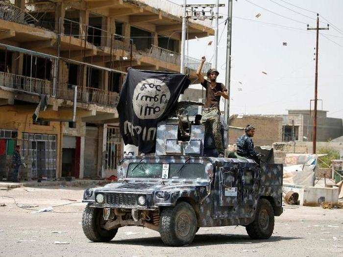 But still, Iraqi Security Forces celebrated in the streets after ISIS was driven from the city.