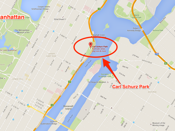 If you go farther north, you can catch the show at Carl Schurz Park on the Upper East Side in Manhattan.