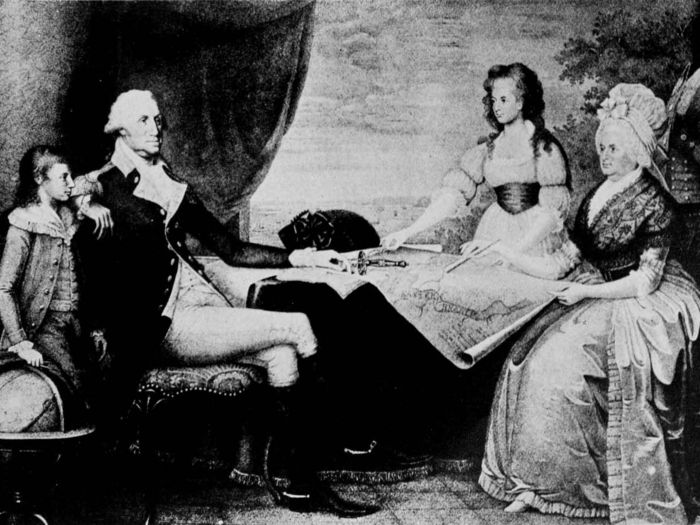 In 1759 he married Martha Dandridge Custis, a young widow with two children and a great deal of wealth. When Washington was elected president — first in 1789 and again in 1792 — his family didn