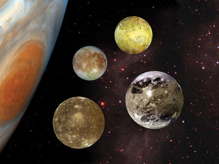 Jupiter has the most moons of any planet in the solar system at 67 confirmed. Galileo found the first four in 1610.