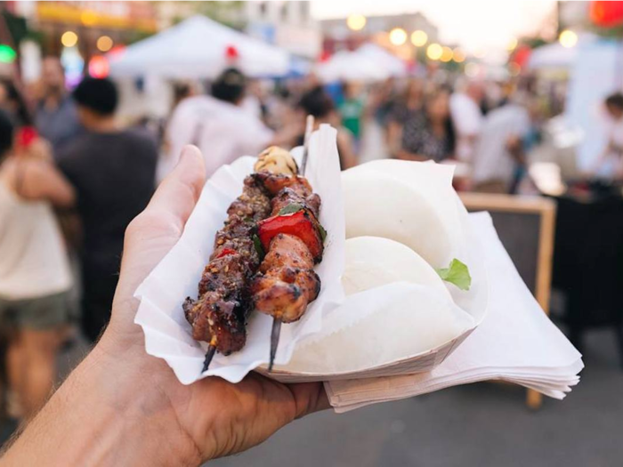 Try a little bit of everything at the Taste of Chicago festival, which takes place in the city