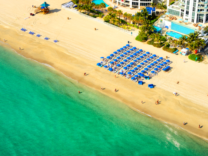 Soak up some sun on Miami Beach in Florida.