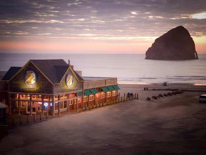 The Pelican Pub and Brewery in Pacific City, Oregon, is the state