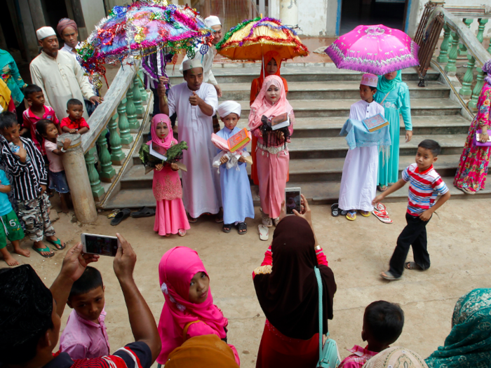 CAMBODIA: The often-customised bright outfits are a sight to behold and make for gorgeous pictures. Women