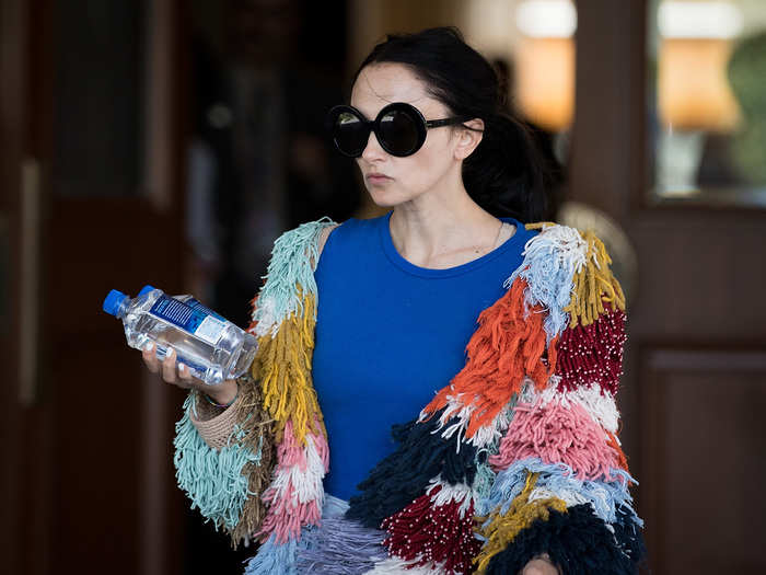 Stacey Bendet Eisner, CEO of clothing company Alice + Olivia, also eschews her vest in favor of something more fashion-forward.