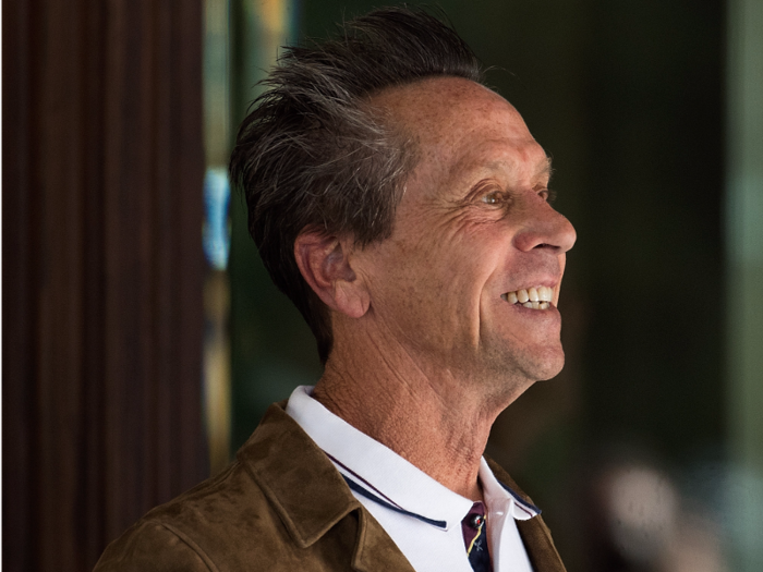TV producer Brian Grazer looks psyched to be there.