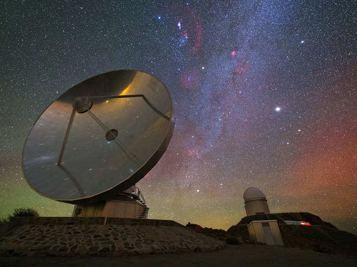 The Atacama Desert in Chile is one of the driest places on Earth, receiving less than a millimeter of rain each year. The desert has some of the most ideal conditions for stargazing. It has a high altitude, clear skies, and virtually no light pollution.