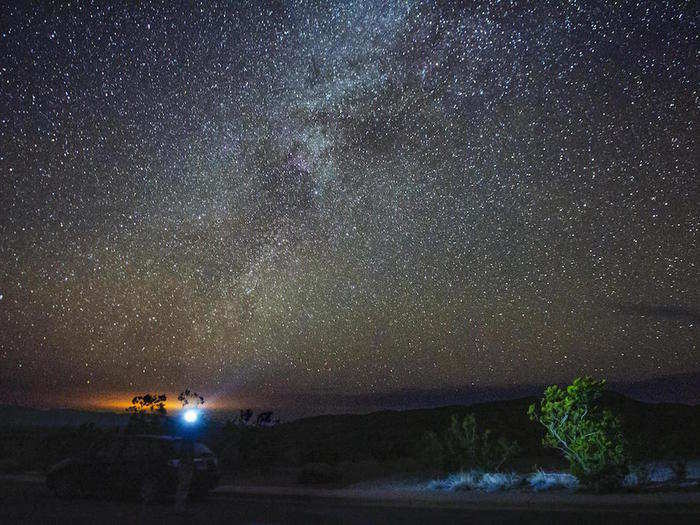 Other than Hawaii and Alaska, Big Bend National Park in Texas is said to have the least light pollution of any other national park. You can see about 2,000 stars with your naked eye.