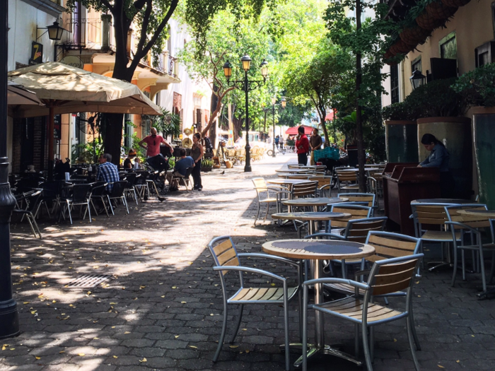 Afterwards, take a stroll through the cobblestone streets of Calle Damas (named "the street of the ladies" after the Spanish royalty who once walked there) and the shaded, tree-lined El Conde.