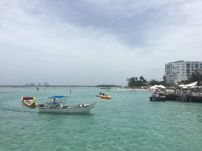 As an alternative, the public beach is just down the road and offers equally amazing views for free.