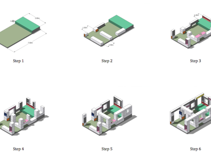 In just six days, a construction team can build the homes. There are unlimited configurations.