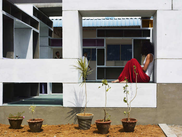 The homes in Auroville will be the first real-life tests of the structures.