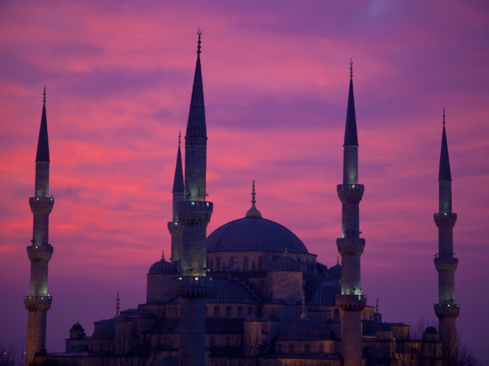 BLUE MOSQUE: The Sultan Ahmed Mosque, better known as the Blue Mosque for its vivid domes and hand-painted tiles, is a popular tourist destination in Istanbul.