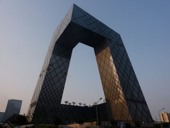 CCTV Headquarters: This building houses China Central Television in Beijing, and has been given the nickname "dà kùcha," which roughly means "big boxer shorts."