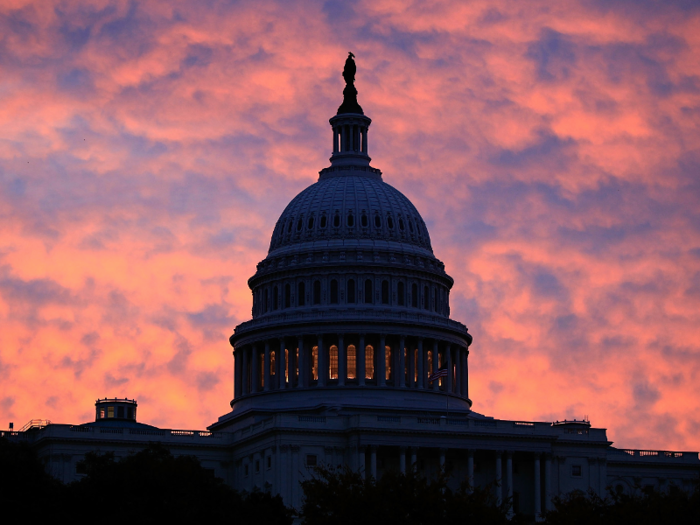 THE CAPITOL BUILDING: The ornate rotunda of the United States Capitol in Washington D.C. is an American icon, and exemplary example of the neoclassical style.