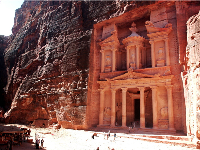 PETRA: This city carved out of solid rock in Jordan is thought to have been built as early as 312 BC by Arab Nabataeans. It also appeared in the film "Indiana Jones and the Last Crusade."