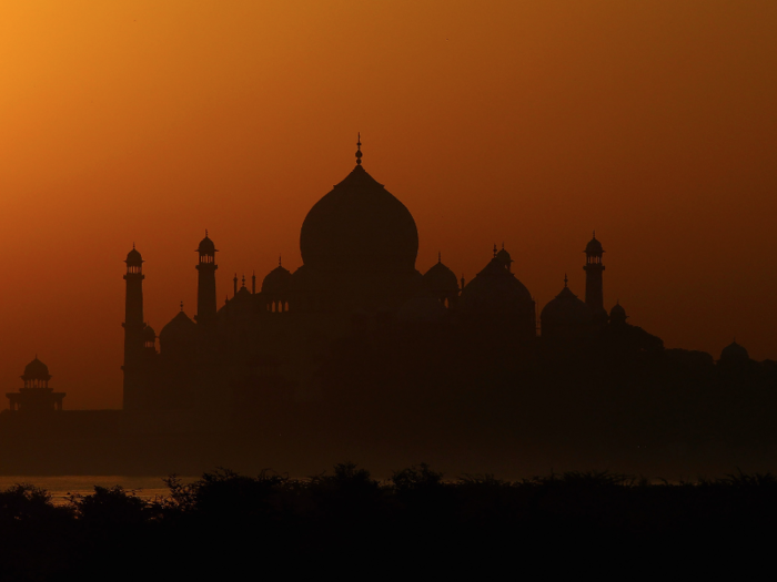 TAJ MAHAL: This mausoleum in the city of Agra is undoubtedly the most famous example of Indian architecture. The ivory-white marble tomb attracts millions of tourists each year.