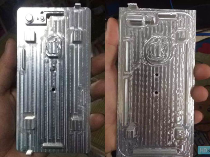 These are supposedly the molds for the regular and Plus model of the iPhone 7.