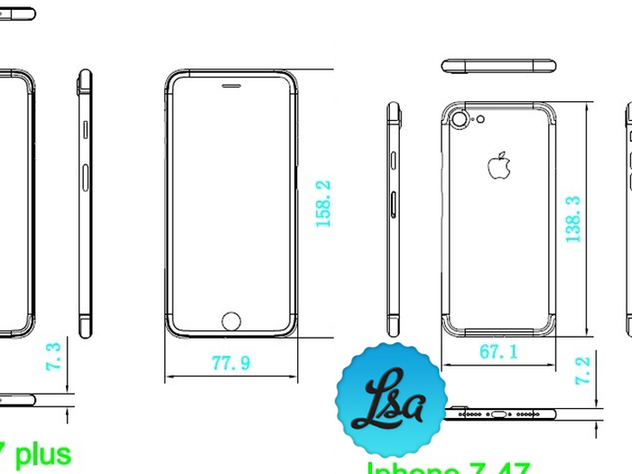 More leaked schematics suggested that the iPhone 7 would be thicker than the iPhone 6 generation.