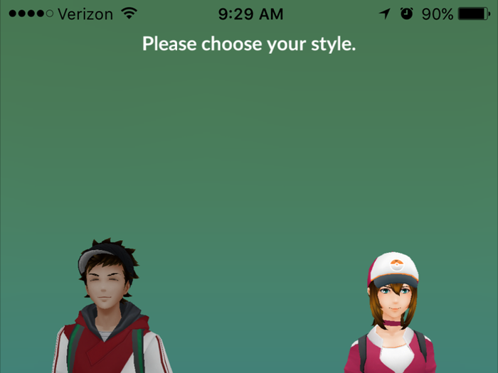 Your first task is to choose an outfit.