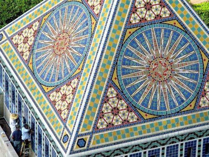 The roof of the Los Angeles Public Library looks less like a library and more like a shrine.