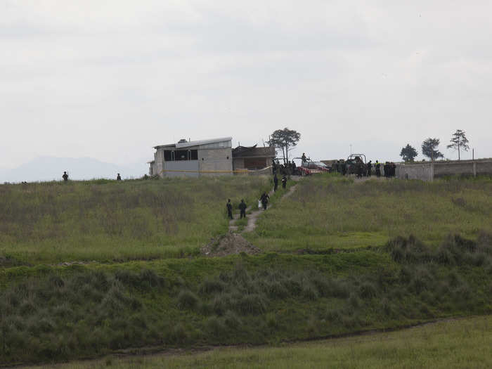 The nondescript abandoned site is at least half a mile away from any other building.