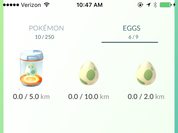 Other items include Eggs, which eventually hatch into Pokémon after they