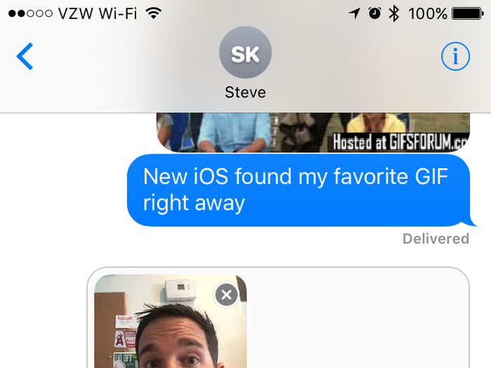 You can also send a selfie to your friends right from iMessage.