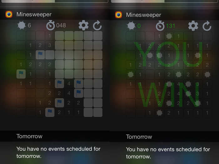 Minesweeper Widget Edition lets you play from you iPhone