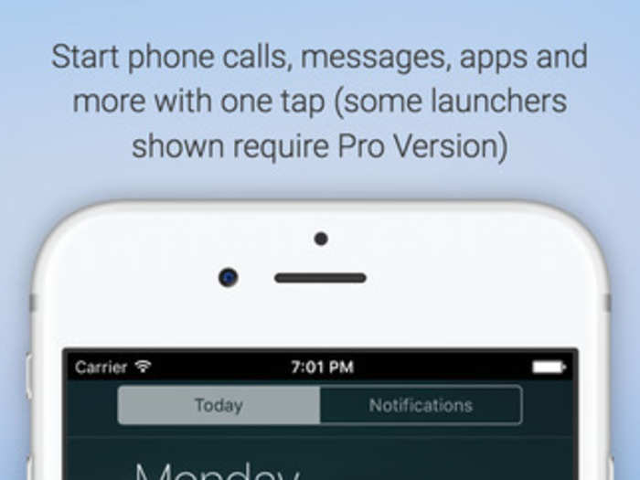 Launcher allows you to start phone calls or open apps through the notification center.