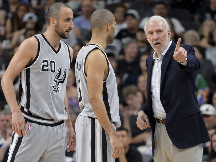 Duncan spent most of his career with Tony Parker, Manu Ginobli, and Gregg Popovich, including his final season.