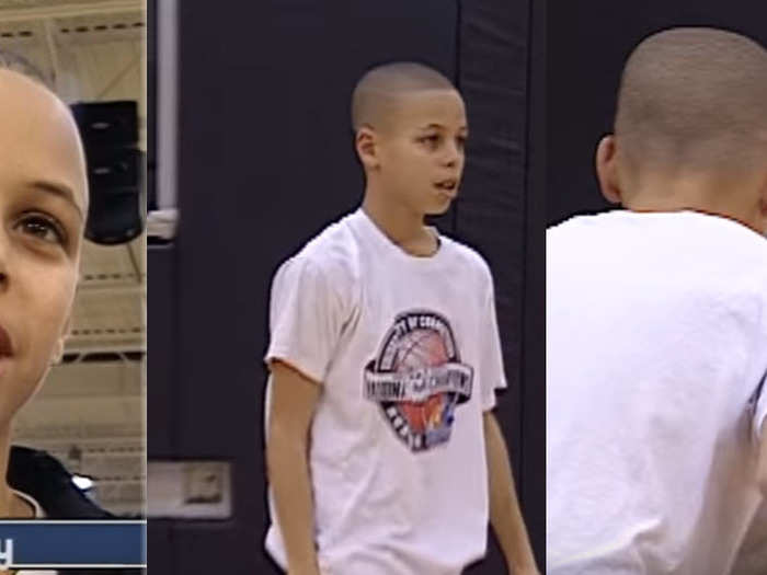 But in 1999, his father, Dell Curry, was a player for the Toronto Raptors and Stephen Curry was playing one-on-one with his brother Seth during a TV segment.