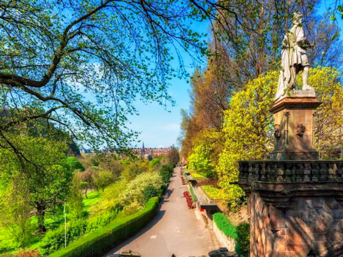 Relax on the lush green grass at Edinburgh