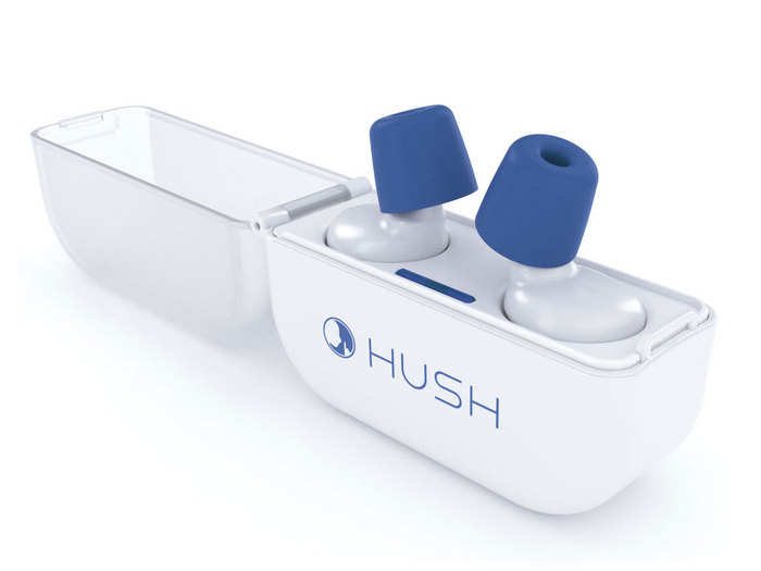 The case has magnets so the earplugs easily lock into place for charging. It’s one of my favorite aspects of Hush.