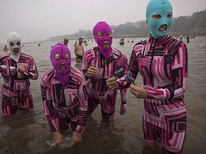 As the accompanying full body suits prove, China