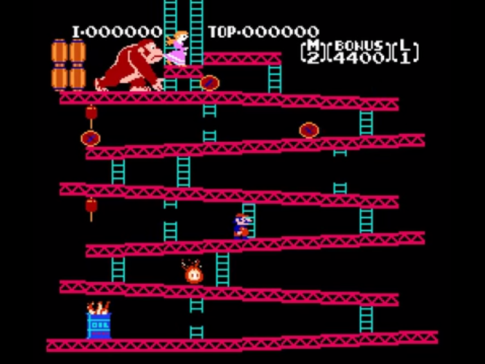 "Donkey Kong" is the NES version of the arcade game that introduced the world to Mario, Nintendo