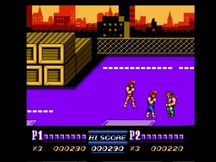 In "Double Dragon II: The Revenge," you and a friend can team up to beat up scores of thugsin rough and tumble streets and alleyways.