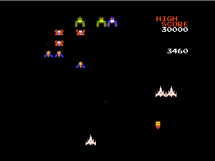 "Galaga" is the NES version of the beloved arcade space shooter.