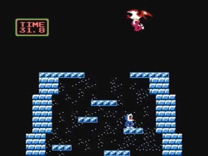 Help Popo and Nana get their eggplants back from some dastardly birds in "Ice Climber."