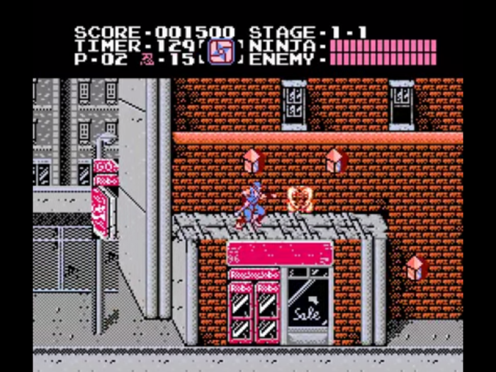 Wall-jump and slash your way through a series of incredibly difficult levels as the ninja Ryu Hayabusa, as he tries to avenge his dead father, in "Ninja Gaiden."