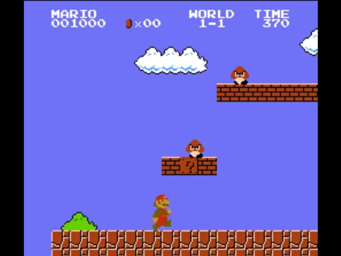 Stomp on Goombas and save the princess in the original "Super Mario Bros."