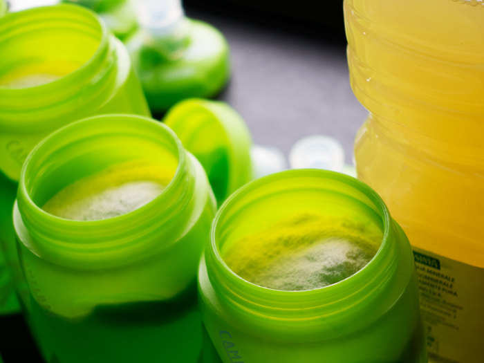 Minutes after each stage of the Tour, riders start drinking the protein-rich recovery drink and the liter of diluted pineapple juice, both of which help put fluids back into the body.