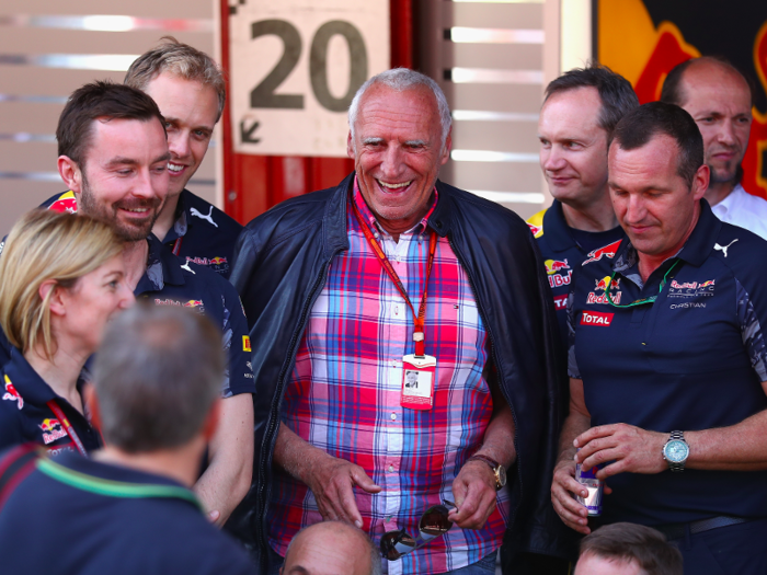 Austria — Dietrich Mateschitz, $13.2 billion (£9.9 billion). The cocreator of the Red Bull energy drink, Mateschitz has used his vast fortune to create his own Formula One racing team, and he even owns a hangar where he keeps his collection of planes.