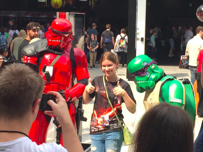 Everyone wanted photos with the colourful Stormtroopers!