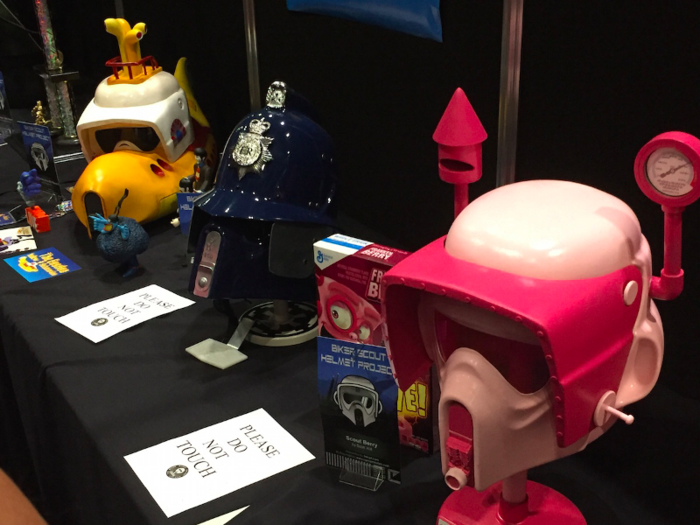 People had customised the helmets to look very different. There was a "Yellow Submarine" helmet...