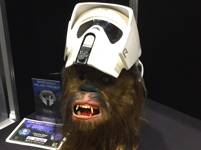 ... a Chewbacca helmet ...