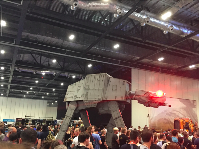 This massive AT-AT could be seen across the hall.